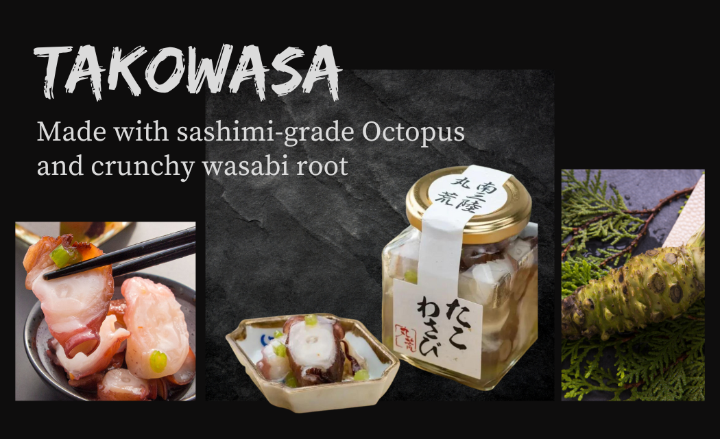 Takowasa, made with sashimi-grade octopus