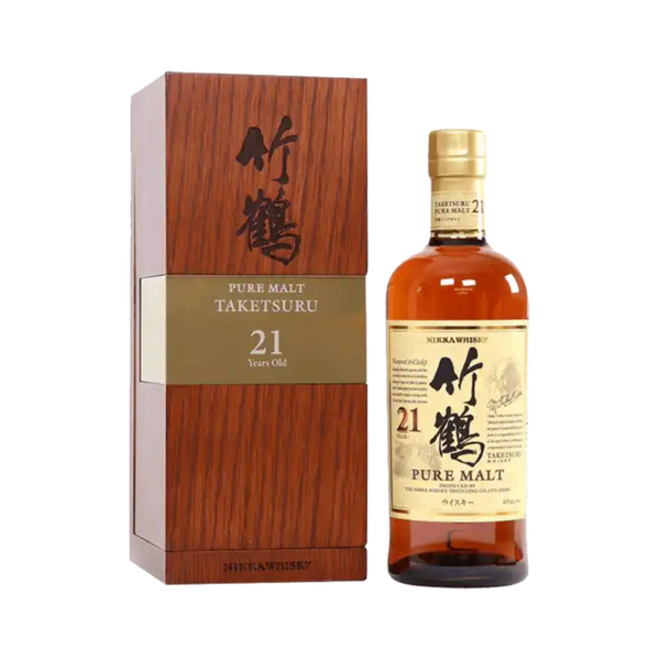 Taketsuru 21 Year Old Pure Malt Whisky with Wooden Box- 竹鶴21年ピュアモルト木箱入り