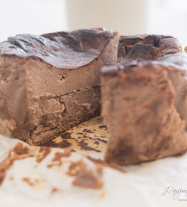 Chocolate Basque Cheesecake with Dainagawa Sake Lees