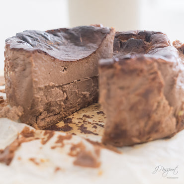 Chocolate Basque Cheesecake with Dainagawa Sake Lees