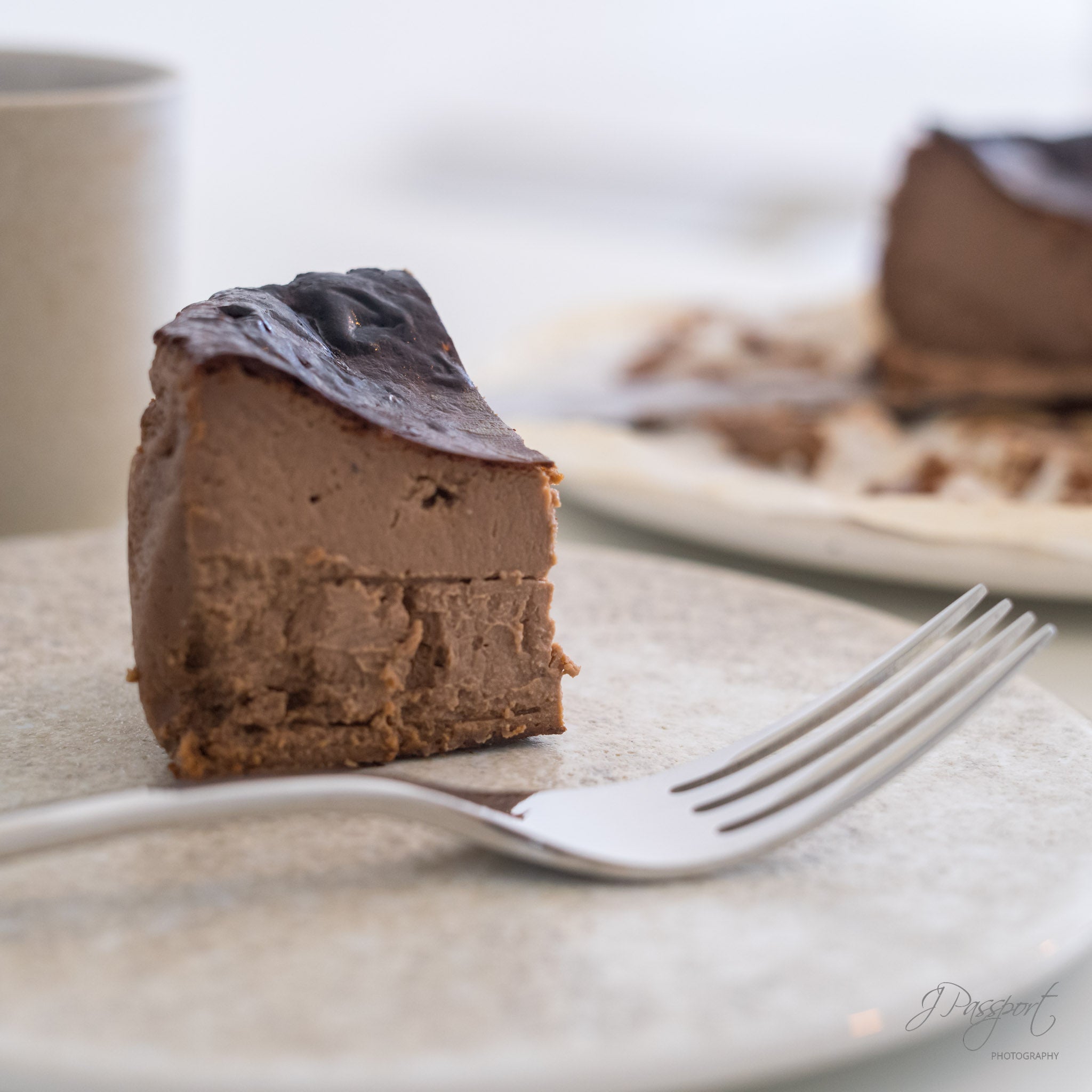 Chocolate Basque Cheesecake with Dainagawa Sake Lees