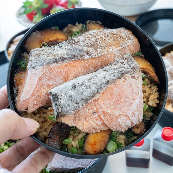 AOMORI SALMON and Shiitake Mushroom DONABE RICE
