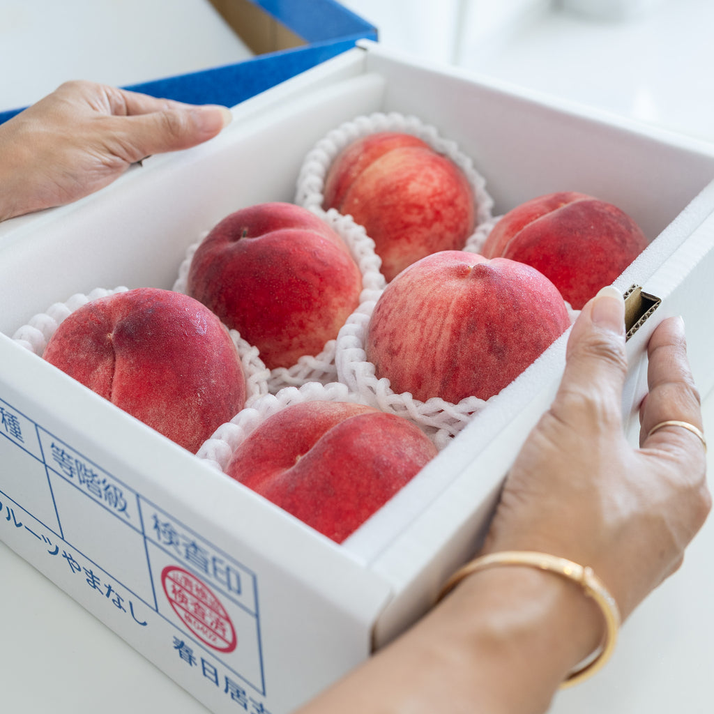 [Air Express] Kasugai Premium White Peach Gift Box (Premium/ 6pcs / ~1.4kg)