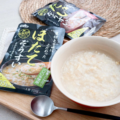 100% Japanese Koshihikari Rice Seafood Porridge Bundle (2 Salmon and 2 Scallops)　